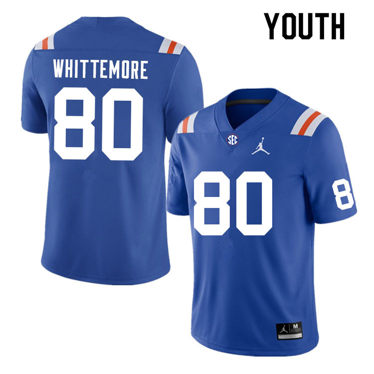 Youth #80 Trent Whittemore Florida Gators College Football Jerseys Sale-Throwback
